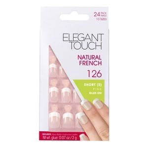 Elegant Touch Small Fake Nails French Manicure 126 Nude