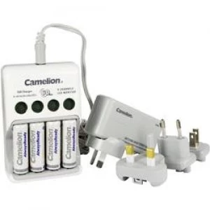 Charger for cylindrical cells incl. rechargeables Camelion