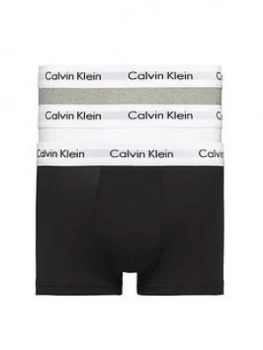 Calvin Klein 3 Pack Low Rise Trunk - Black/White/Grey, Size 4XL, Men
