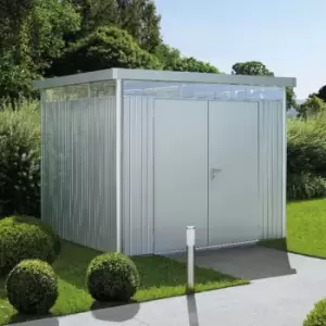 8' x 8' Biohort HighLine H4 Silver Metal Double Door Shed (2.52m x 2.52m)