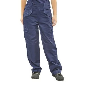 Super Click Workwear Ladies Polycotton Trousers Navy Blue 42 Ref