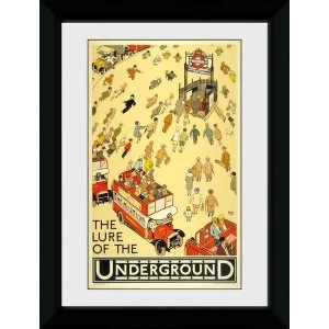 Transport For London Lure Of The Underground 50 x 70 Framed Collector Print