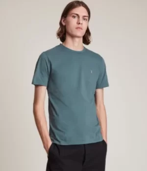 AllSaints Mens Brace Contrast Crew T-Shirt, Adventurer Blue, Size: S