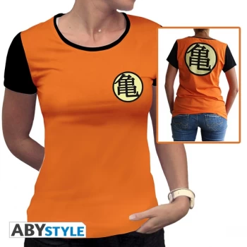 Dragon Ball - Kame Symbol Womens Small T-Shirt - Orange