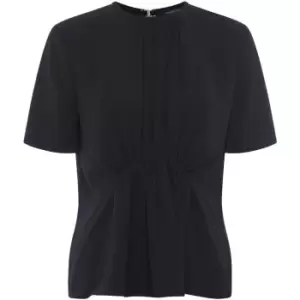 French Connection Emmy Crepe Gathered Top - Black