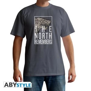 Game Of Thrones - The North Remembers Mens Large T-Shirt - Grey