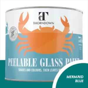 Thorndown Mermaid Blue Peelable Glass Paint 150ml - Translucent