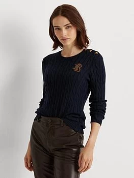 Lauren by Ralph Lauren Montiva-long Sleeve-pullover - Lauren Navy Size M Women
