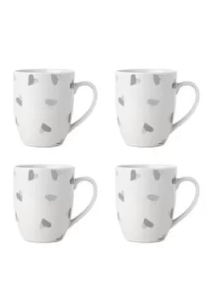 Sabichi Watercolour Hearts Set Of 4 Mugs