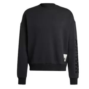 adidas Lounge Fleece Sweatshirt Mens - Black