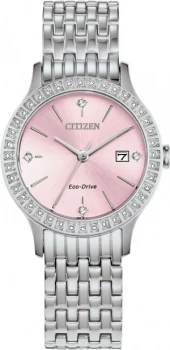 Citizen Ladies Swarovski Crystal Silver Bracelet Watch