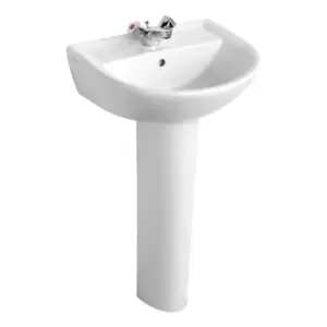 Armitage Shanks Sandringham 21 washbasin 50cm, 1 taphole, with overflow no chainstay hole White E894501 - 693819