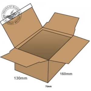 Blake Envelopes Purely Packaging 160mm x 130mm x 70mm Peel and Seal Postal Box Kraft Pack of 20