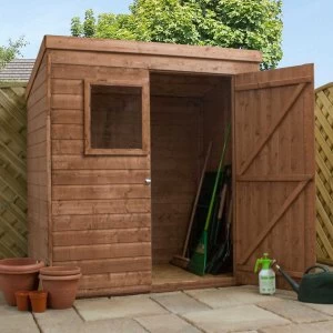 Mercia Pressure Treated Shiplap Pent Shed - 6 x 4ft