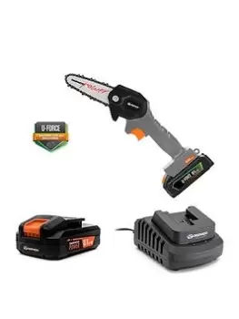 Daewoo U-Force Series Battery Operated Cordless Mini Chainsaw (2Mah Battery & Charger Included)