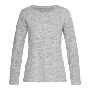 Stedman Womens/Ladies Stars Crew Neck Knitted Sweater (M) (Light Grey Melange)
