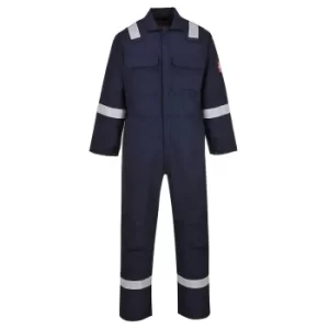 Biz Weld Mens Iona Flame Resistant Coverall Navy Blue Extra Small 32"