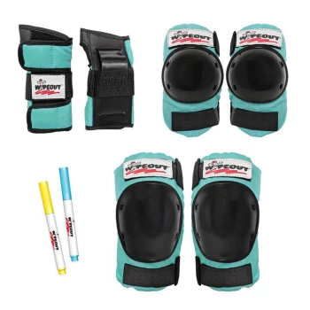 Wipeout Erase Multi-Sport Wristguards, Knee Pads & Elbow Pads - Teal
