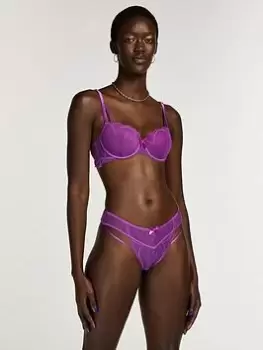Hunkemoller Fleur Brazilian Brief - Purple, Purple, Size XL, Women