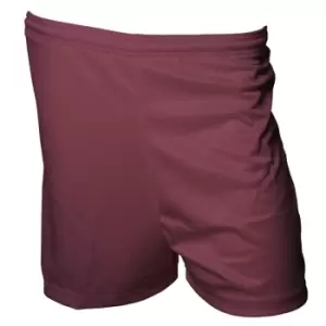 Precision Childrens/Kids Micro-Stripe Football Shorts (S) (Maroon)