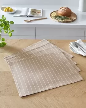 Cotton Traders 4 Pack Pinstripe Placemats in Multi
