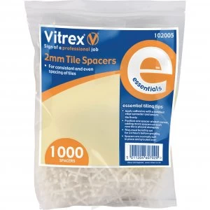 Vitrex Essential Tile Spacers 2mm Pack of 1000
