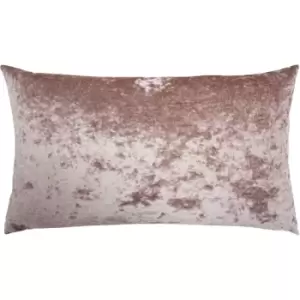 Paoletti - Verona Crushed Velvet Rectangular Cushion 40x60cm Blush - Blush