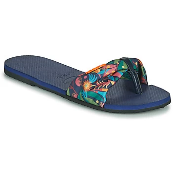 Havaianas YOU SAINT TROPEZ womens Flip flops / Sandals (Shoes) in Blue / 3,4 / 5,39 / 40,7.5,1 / 2 kid,5,8,3 / 4,6 / 7