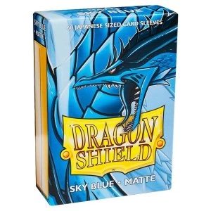 Dragon Shield Matte Sky Blue Japanese Size Card Sleeves - 60 Sleeves