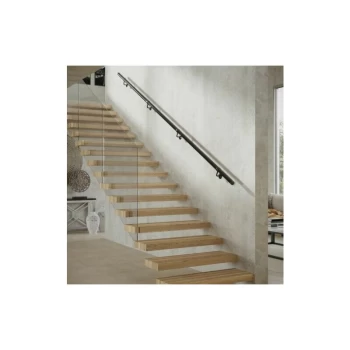 Rothley - Stair Handrail Kit Baroque Matt Black Stainless Steel 3.6 Metres x 40mm - Black