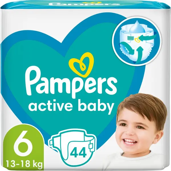 Pampers Active Baby Size 6 44 Nappies