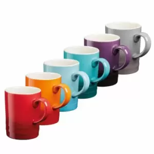 Cooks Professional 6 Piece Multi-colour Mug Set