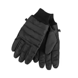 totes Isotoner Mens Water Repellent Padded Gloves Black