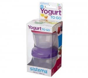 Sistema 35ml Yoghurt To Go Pot Twin Pack Pink