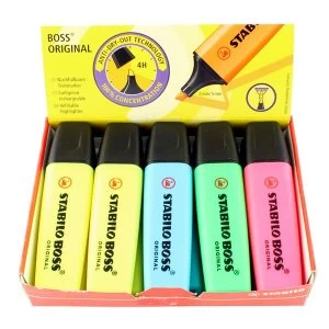 STABILO BOSS Original 2 5mm Chisel Tip Highlighter Assorted Colours Pack of 10