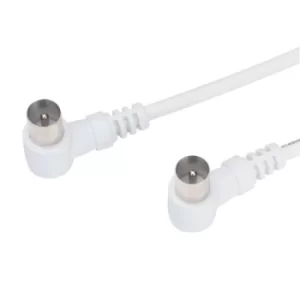 AV:Link 112.008UK Coaxial Lead Right Angle Plugs 2.0m