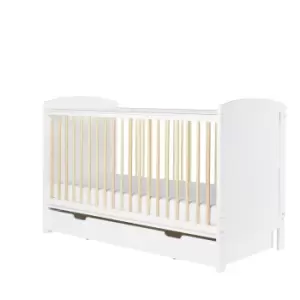 Ickle Bubba Coleby Classic Cot Bed and Under Drawer - Scandi White