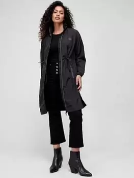 Armani Exchange Showerproof Longline Jacket - Black, Size S, Women