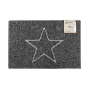 Oseasons Star Large Embossed Doormat - Grey