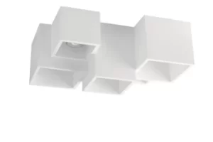 Foster Paintable Plaster Ceiling Lamp, White, GU10