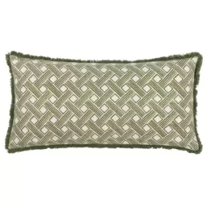 Alexa Rectangular Cushion Olive, Olive / 30 x 60cm / Polyester Filled