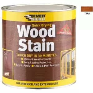 Everbuild Satin Wood Stain Teak 750ml