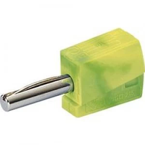 Jack plug Plug straight Pin diameter 4mm Green yellow WAGO