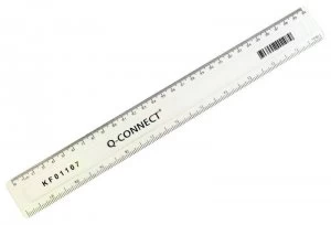 Q Connect 30cm Ruler - Clear