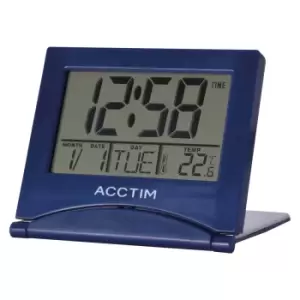 Acctim CK5789 Mini Flip 2 LCD Alarm Clock Midnight Blue