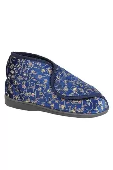 Geraldine Touch Fastening Floral Bootee Slippers