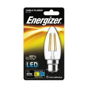 Eveready Energizer Filament LED Candle 470 Lumens B22 Warm White S9029