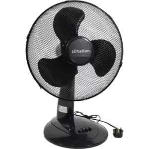Schallen - Home Work Office Electric 16' 3 Speed Electric Oscillating Worktop Desk Table Air Cooling Fan - black