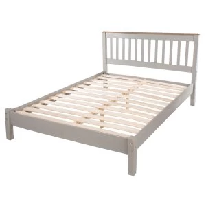 Halea 4'6'' Pine Double Bed Frame - Grey
