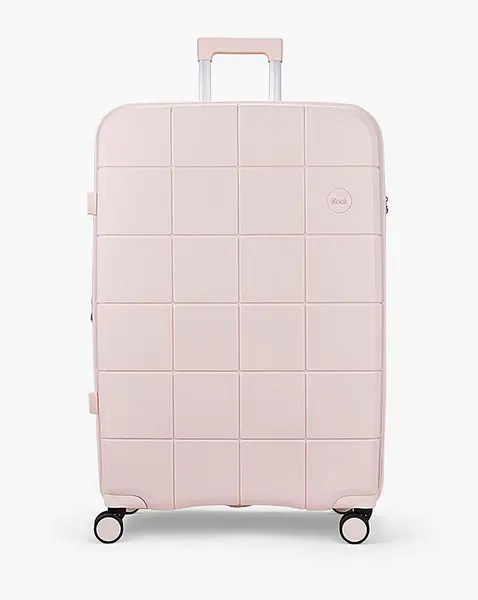 Rock Rock Pixel Pastel Pink Large Suitcase Pastel Pink EA49501
